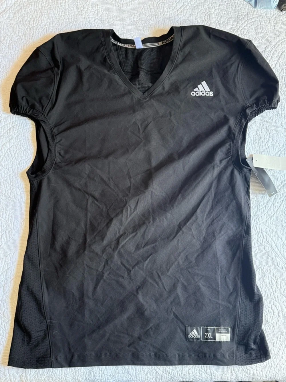 Adidas Black Football Jersey 2XL NWT Athletic Shirt - Picture 1 of 6